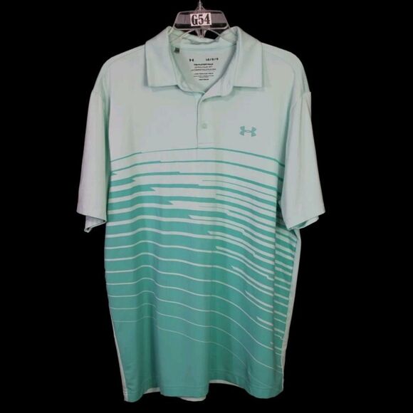 Under Armour The Playoff Polo Light Aqua Blue Size L LARGE - Picture 1 of 7